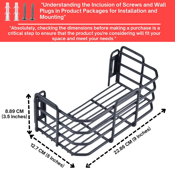 MOTIQO Stainless Steel Bathroom Shelf for Wall, Bathroom Rack, Wall Mount Rack for Kitchen, Bathroom Accessories and Organizer (Black,9X5 Inches) Set-2 - Image 7