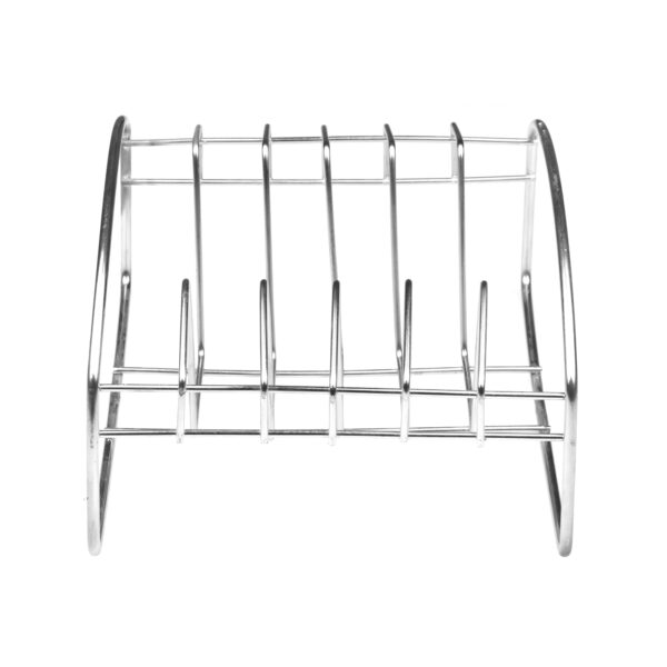 MOTIQO Stainless Steel Plate Rack, Kitchen Rack, Plate Holder Stand for Kitchen, Lid Holder, Utensil Rack for Kitchen, Plate Stand for Kitchen Cabinet, Chrome, Silver (For-6 Plate) - Image 4