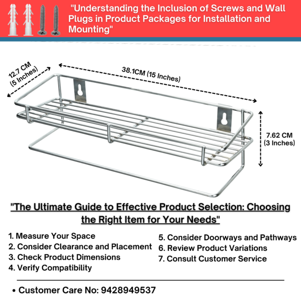 MOTIQO Stainless Steel Multipurpose Bathroom Shelf,Rack with Towel Rod,Bathroom Accessories,Kitchen Rack Wall Mount (Silver-Chrome) Pack-1 - Image 2